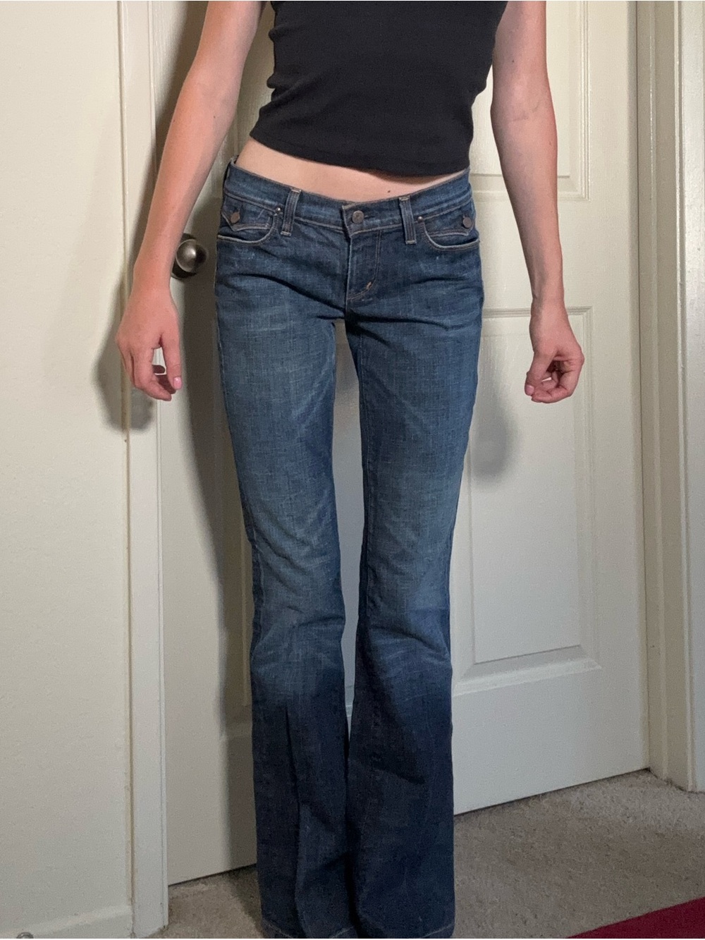 Vintage Y2K Citizens Of Humanity Dark Blue Flare Jeans